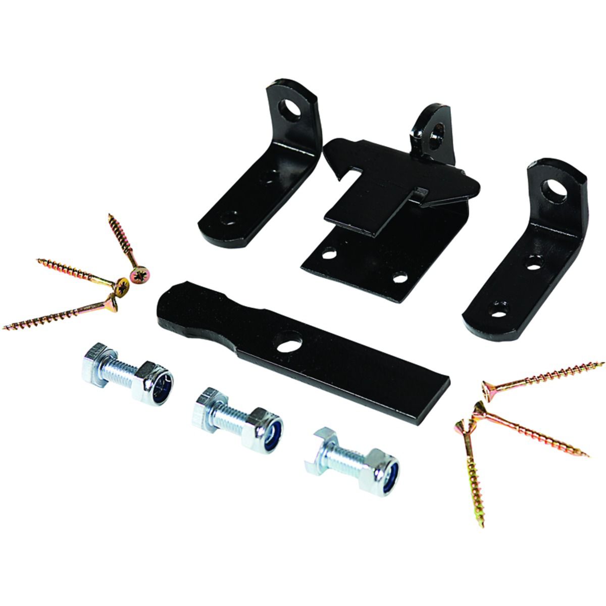 Image of Wickes Metal Gate Fitting Kit - Black