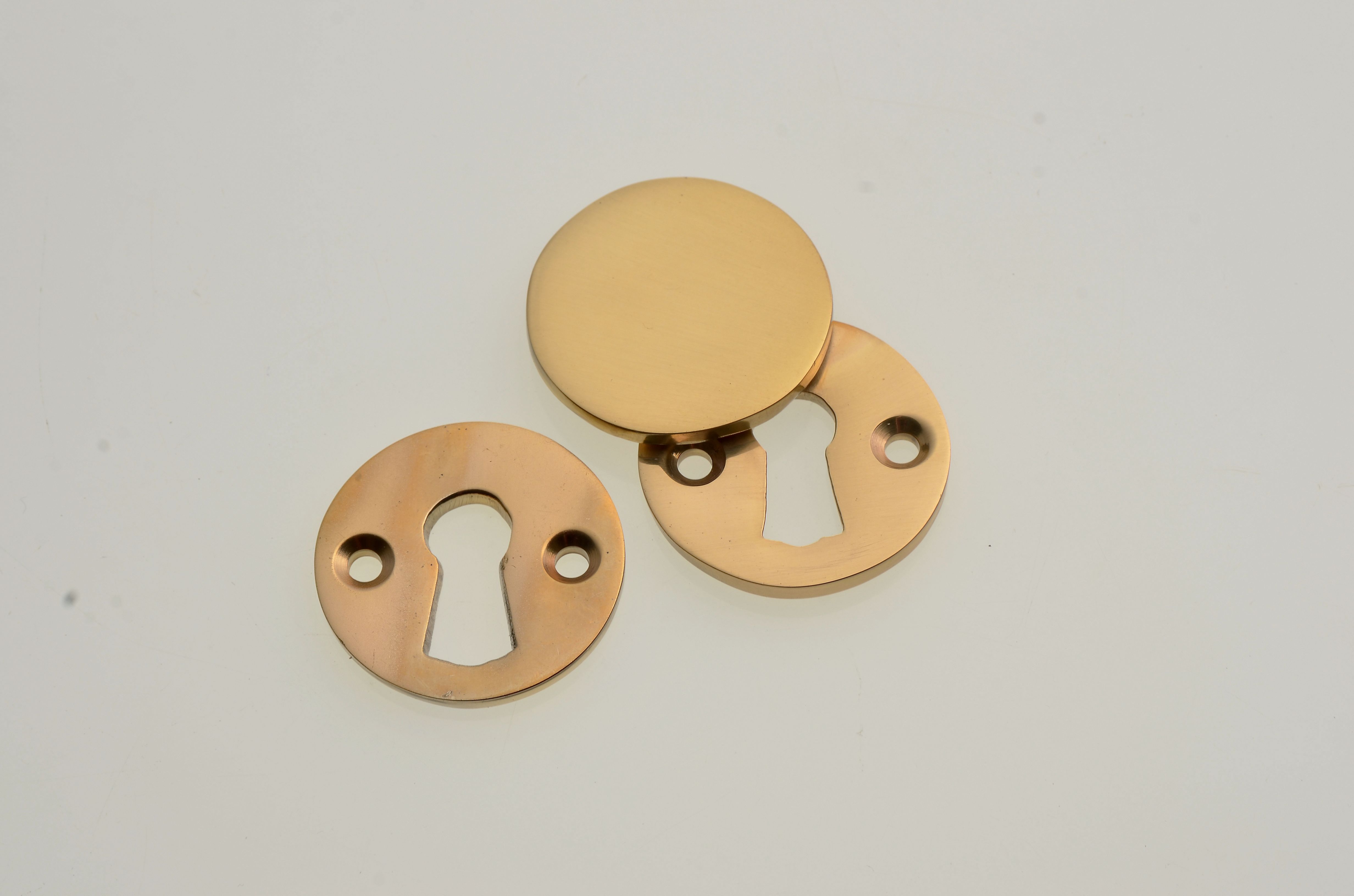 Image of Wickes Key Hole Cover & Plate - Brass 35mm