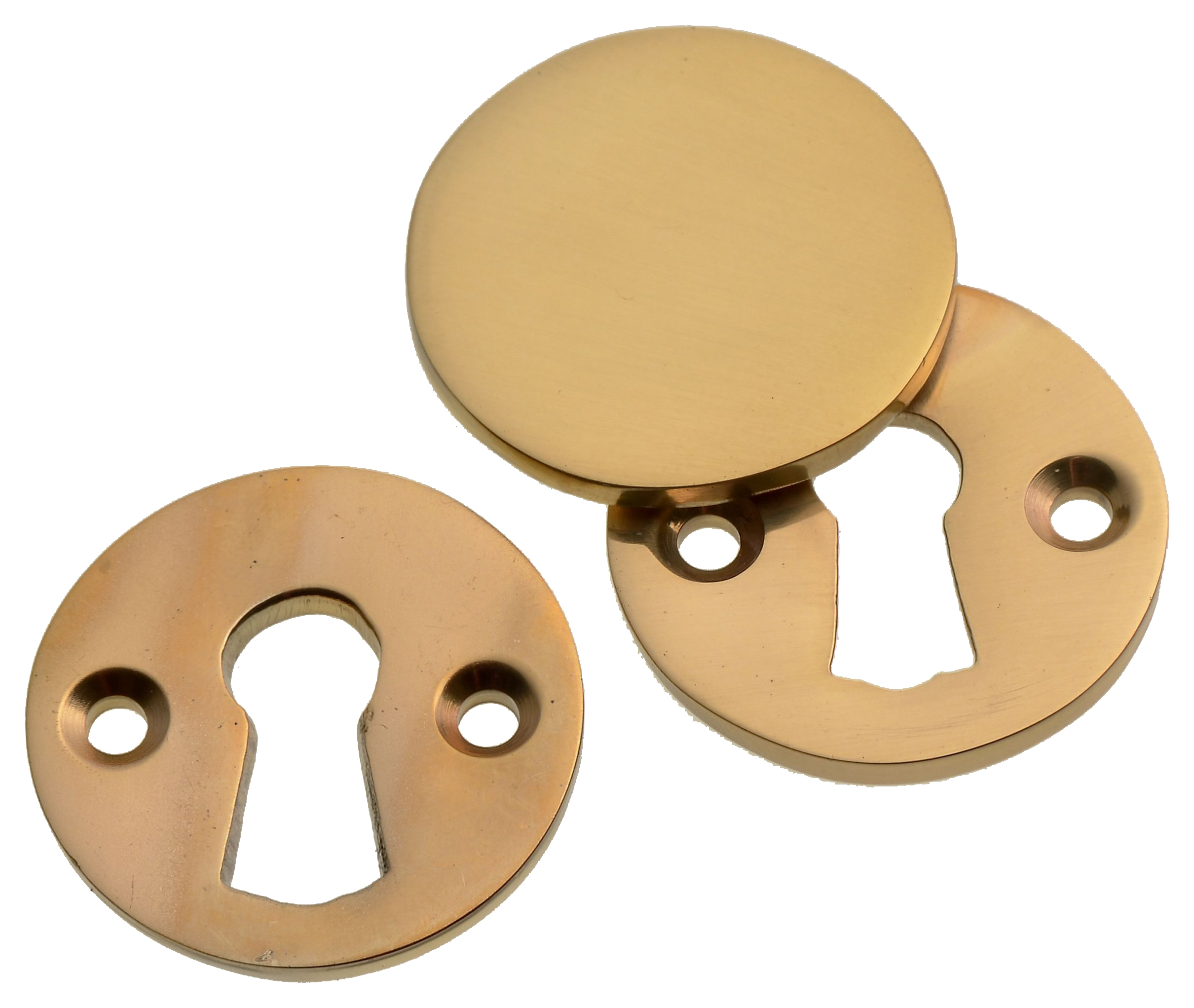 Image of Wickes Key Hole Cover & Plate - Brass 35mm