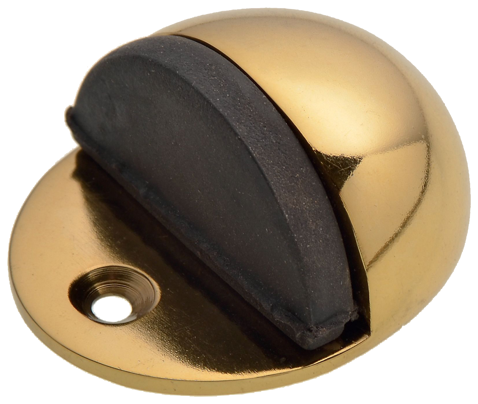 Wickes Floor Mounted Door Stop - Brass 44mm