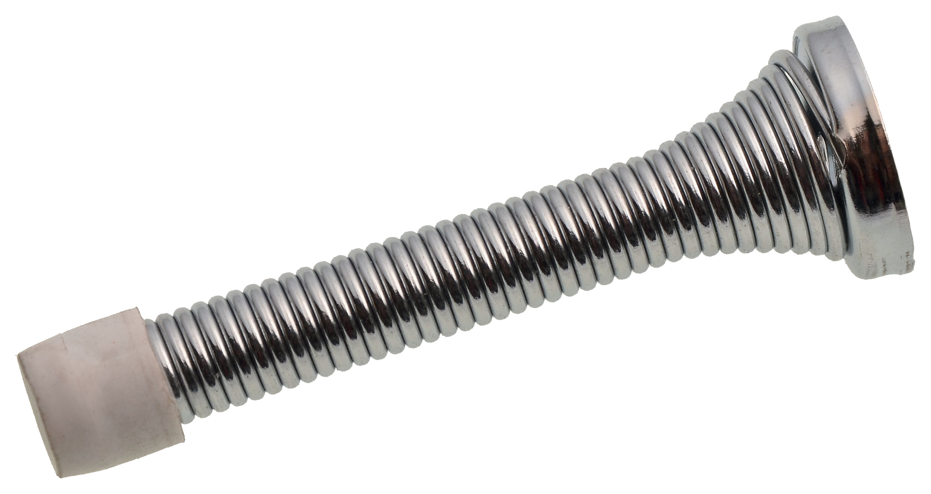 Wickes Spring Chrome Door Stop - 75mm - Pack of 2