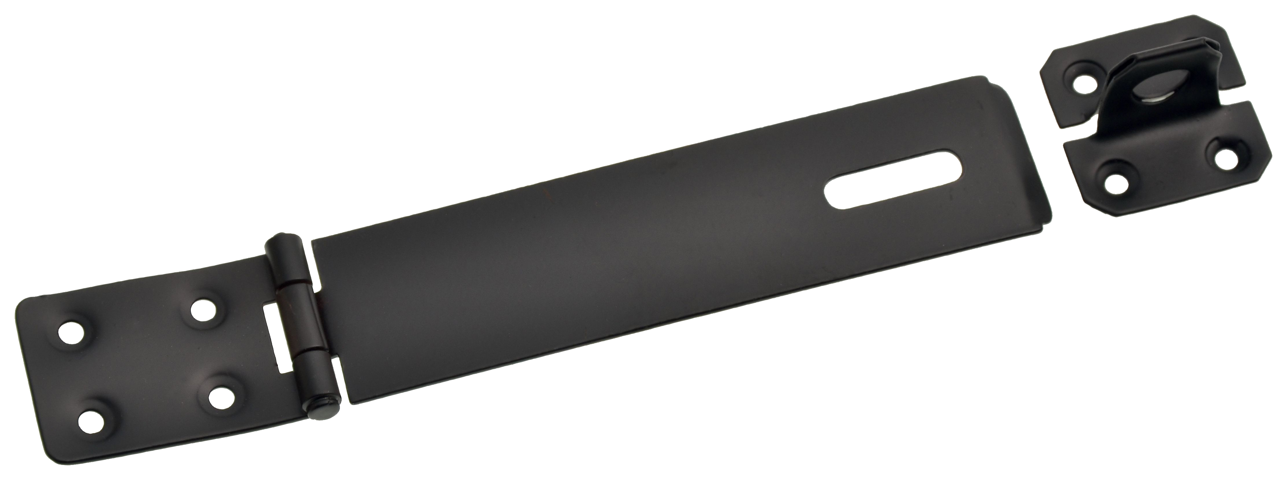 Image of Wickes Safety Door Hasp and Staple - Black 152mm