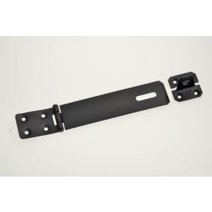 Image of Wickes Safety Door Hasp and Staple - Black 152mm