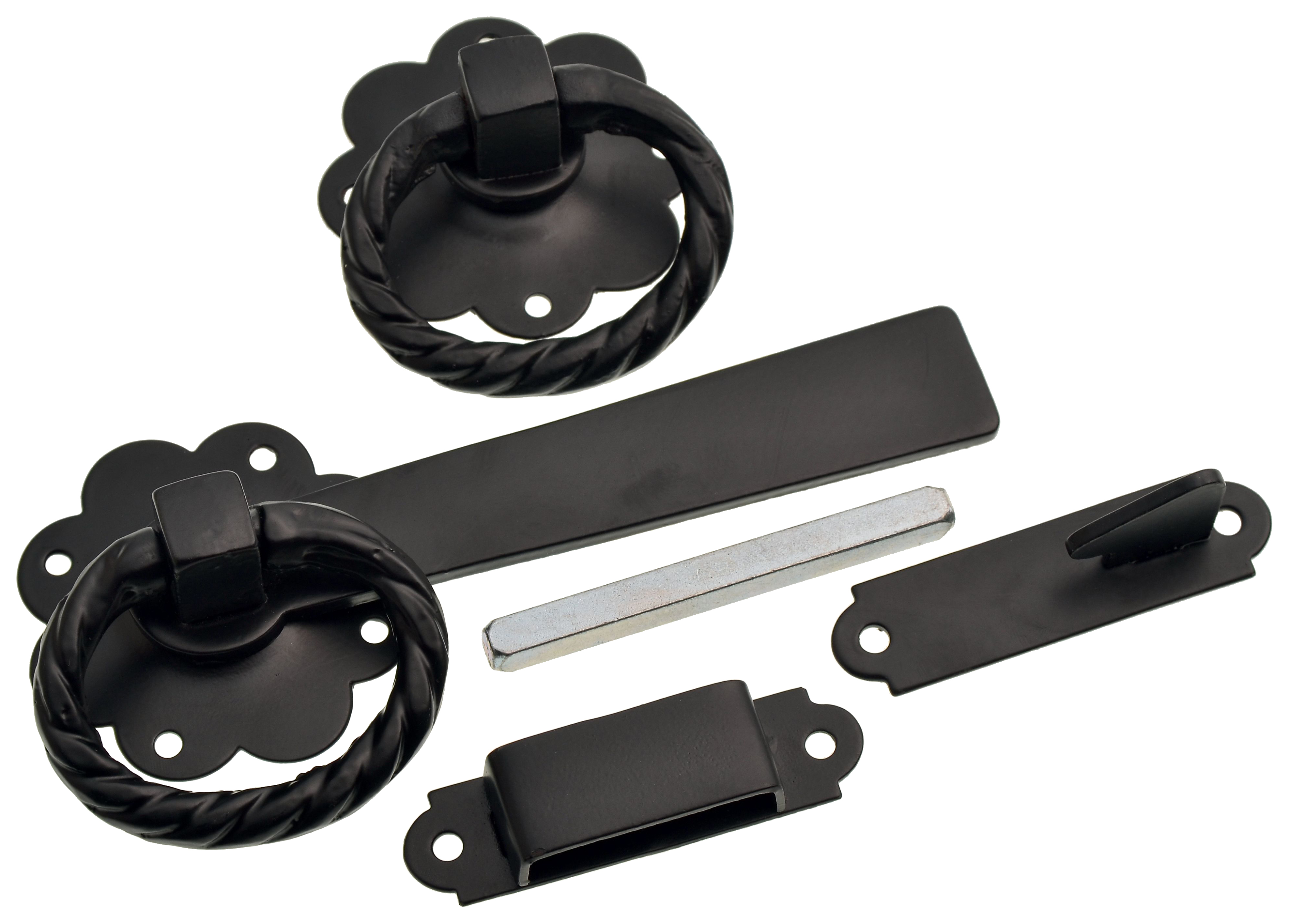 Wickes Twisted Gate Latch - Black