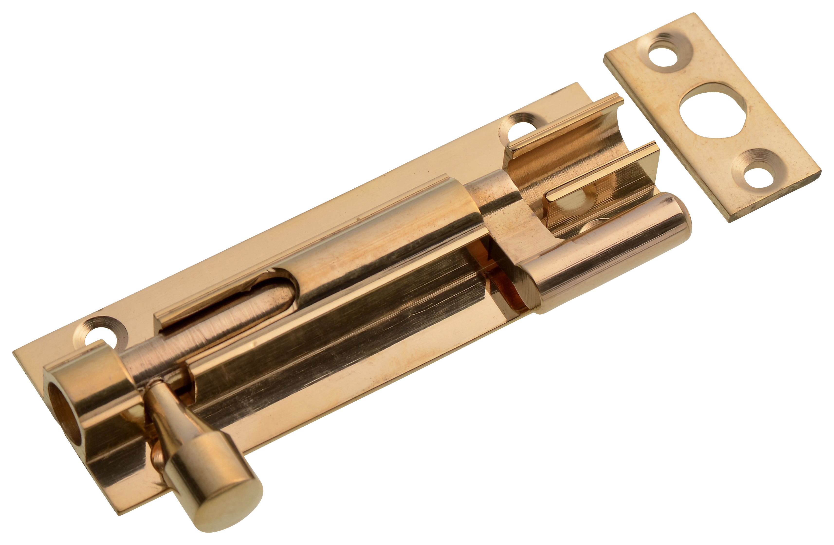 Wickes Brass Necked Barrel Bolt - 75mm