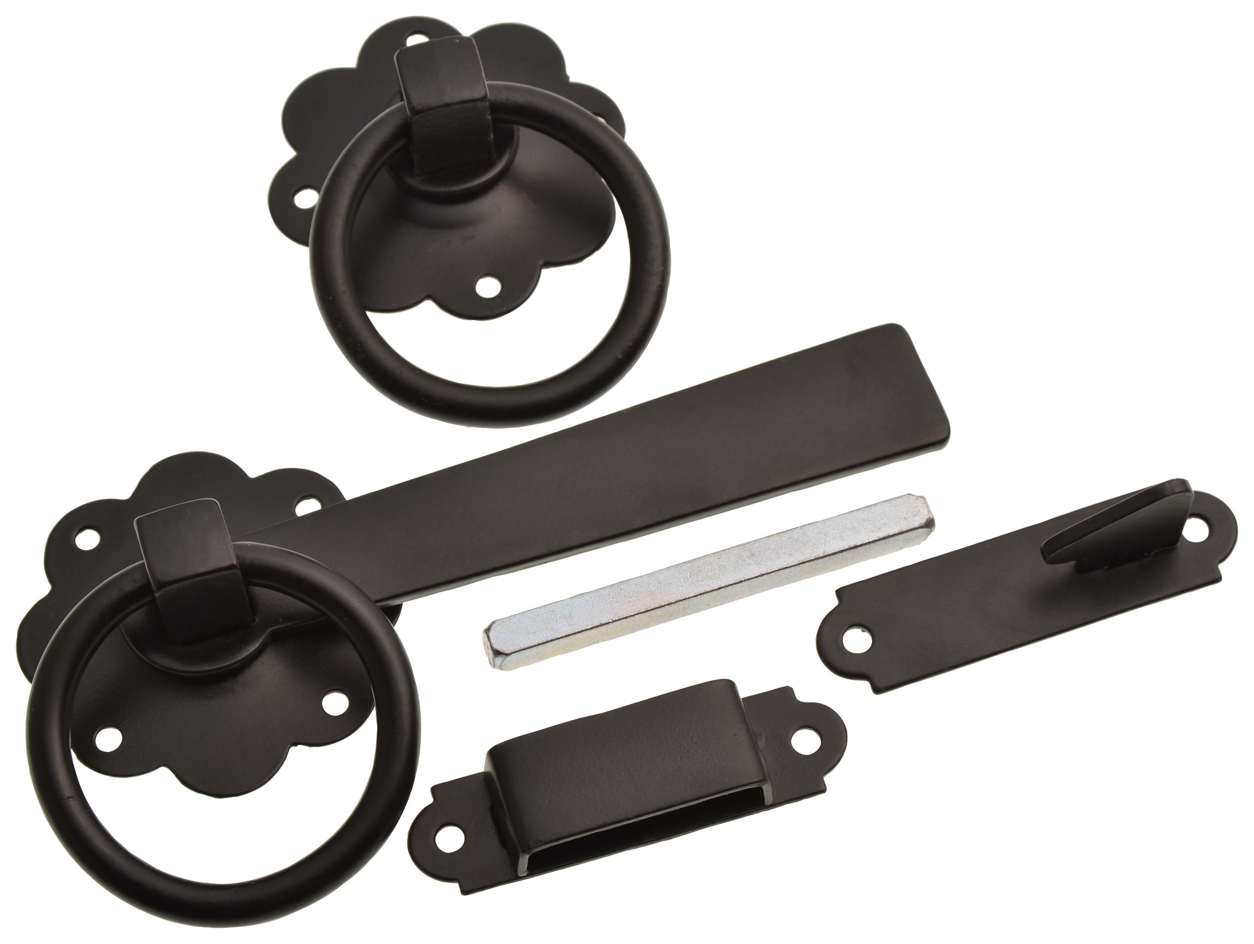 Image of Wickes Gate Latch Straight - Black