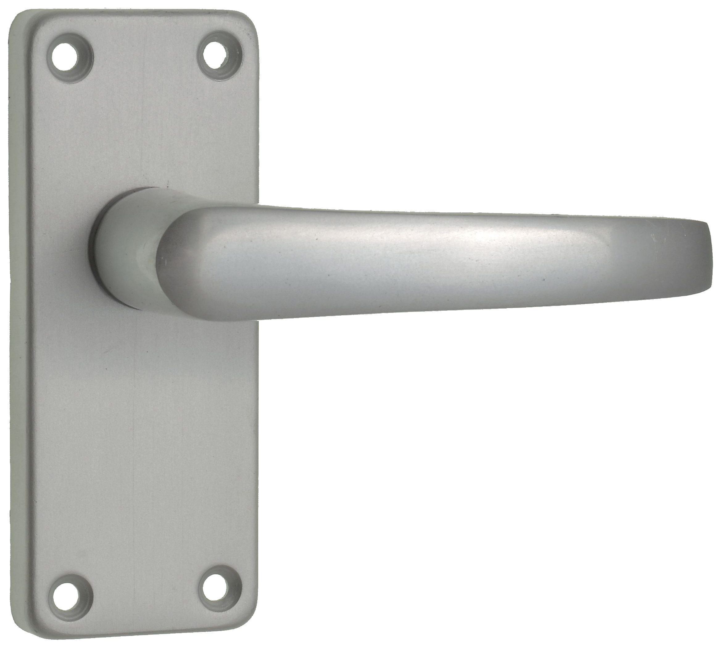 Image of Contract Satin Aluminium Latch Door Handle - 1 Pair