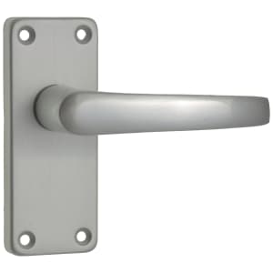 Wickes Contract Latch Door Handle - Satin Aluminium 1 Pair