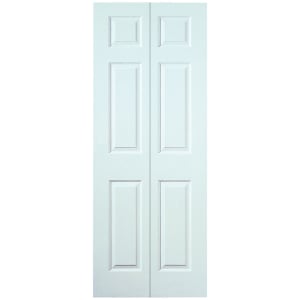 Wickes Lincoln White Smooth Moulded 6 Panel Internal Bi-Fold Door - 1939mm