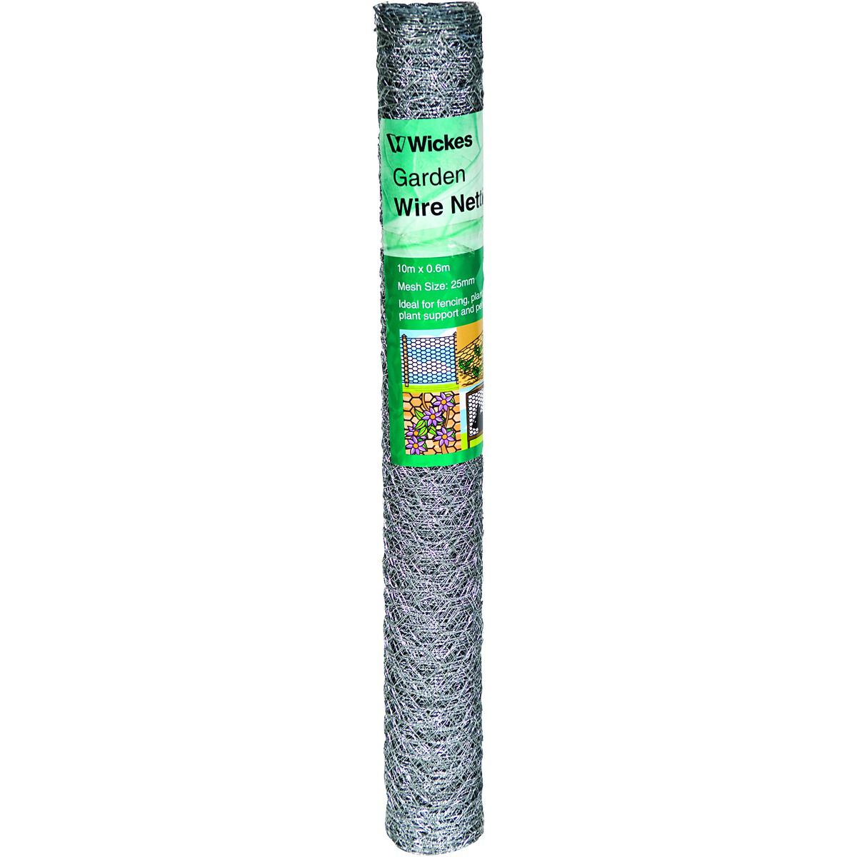 Wickes 25mm Galvanised Wire Netting - 600m x 10m