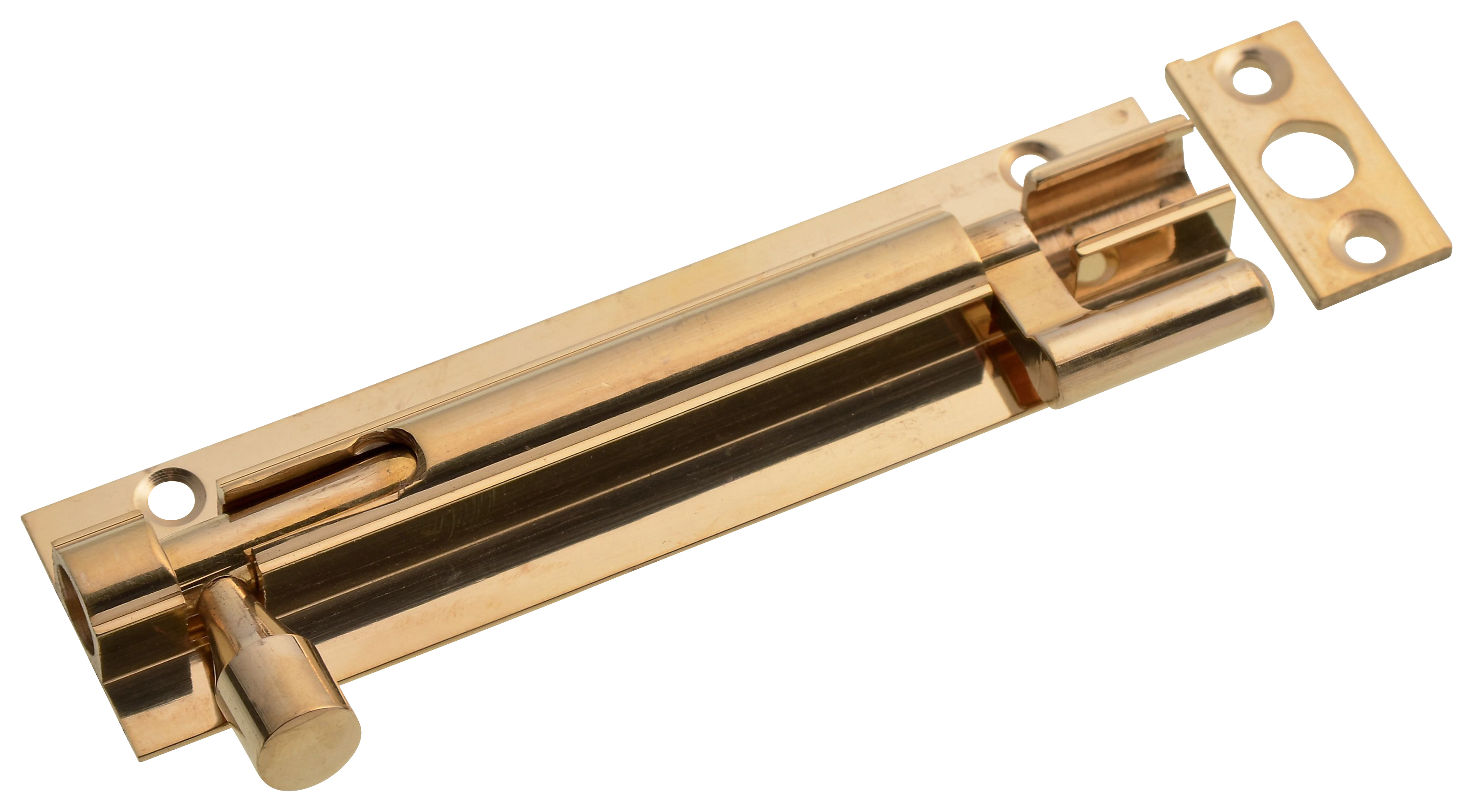 Wickes Brass Necked Barrel Bolt - 100mm