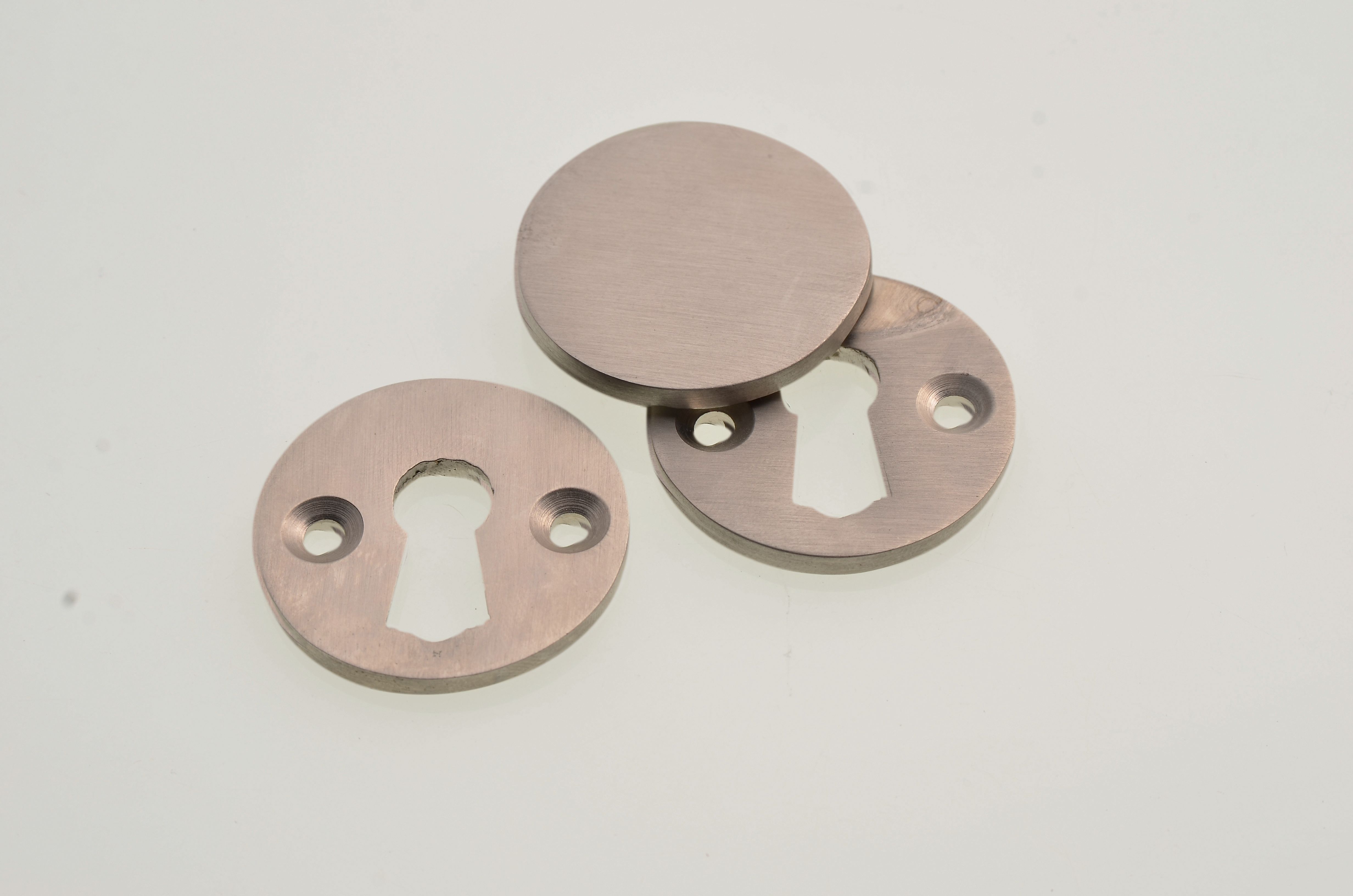 Image of Wickes Key Hole Cover & Plate - Satin Nickel 35mm
