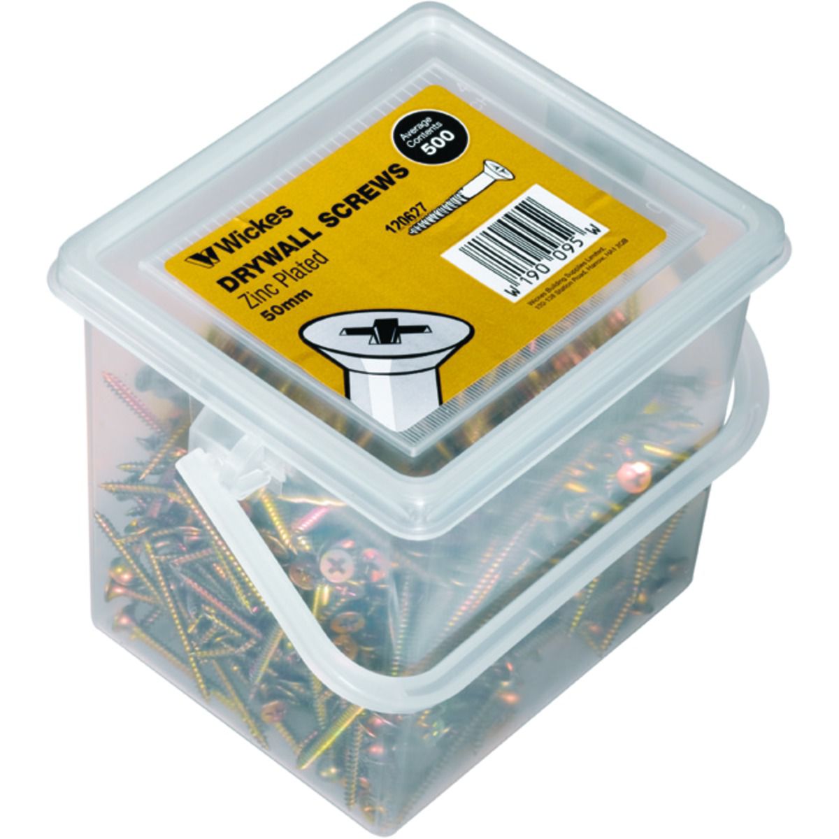 Wickes Drywall Zinc Plated Screws - 50mm - Pack of 500