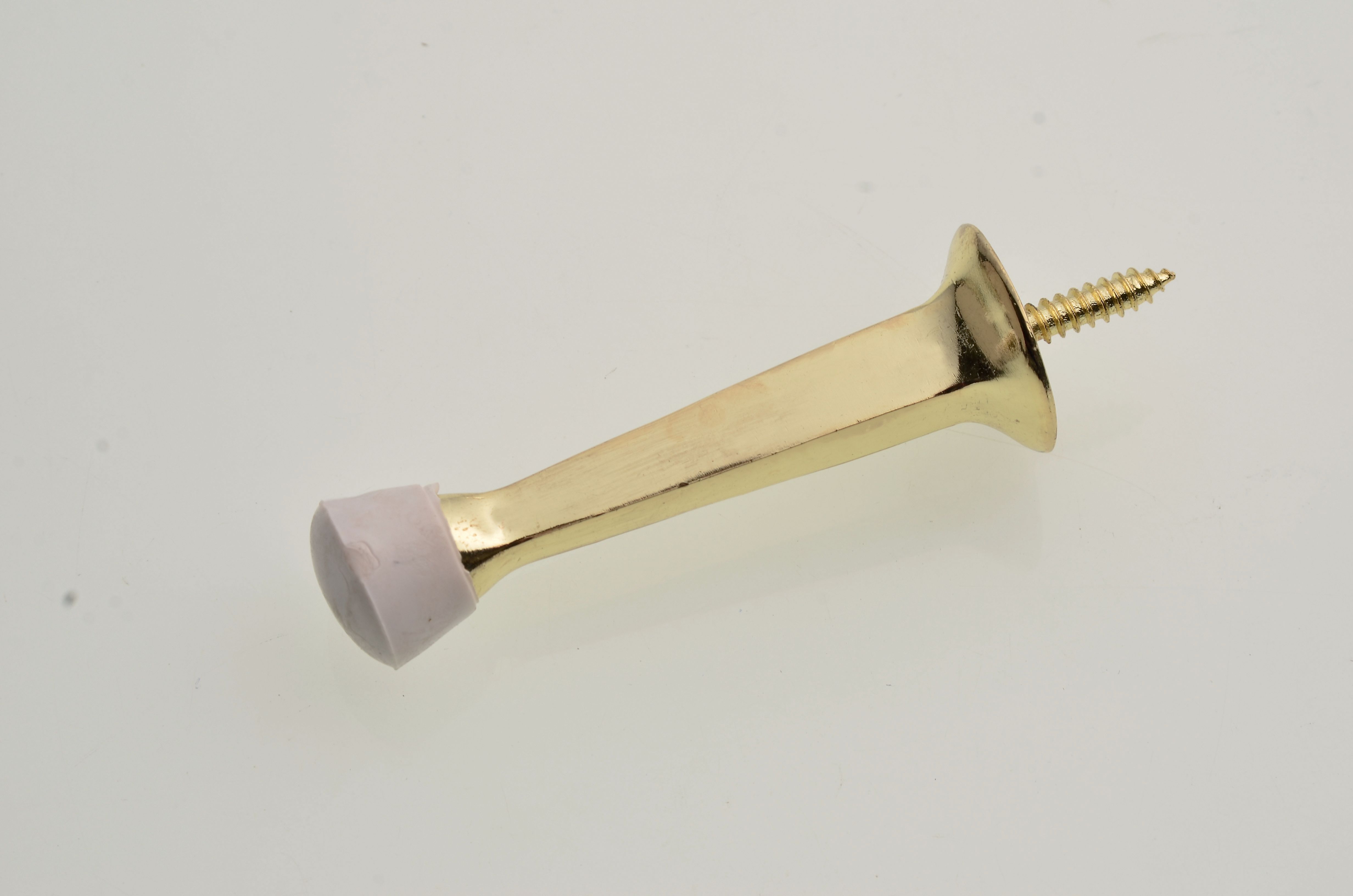 Image of Wickes Solid Door Stop - Brass 75mm pack of 2