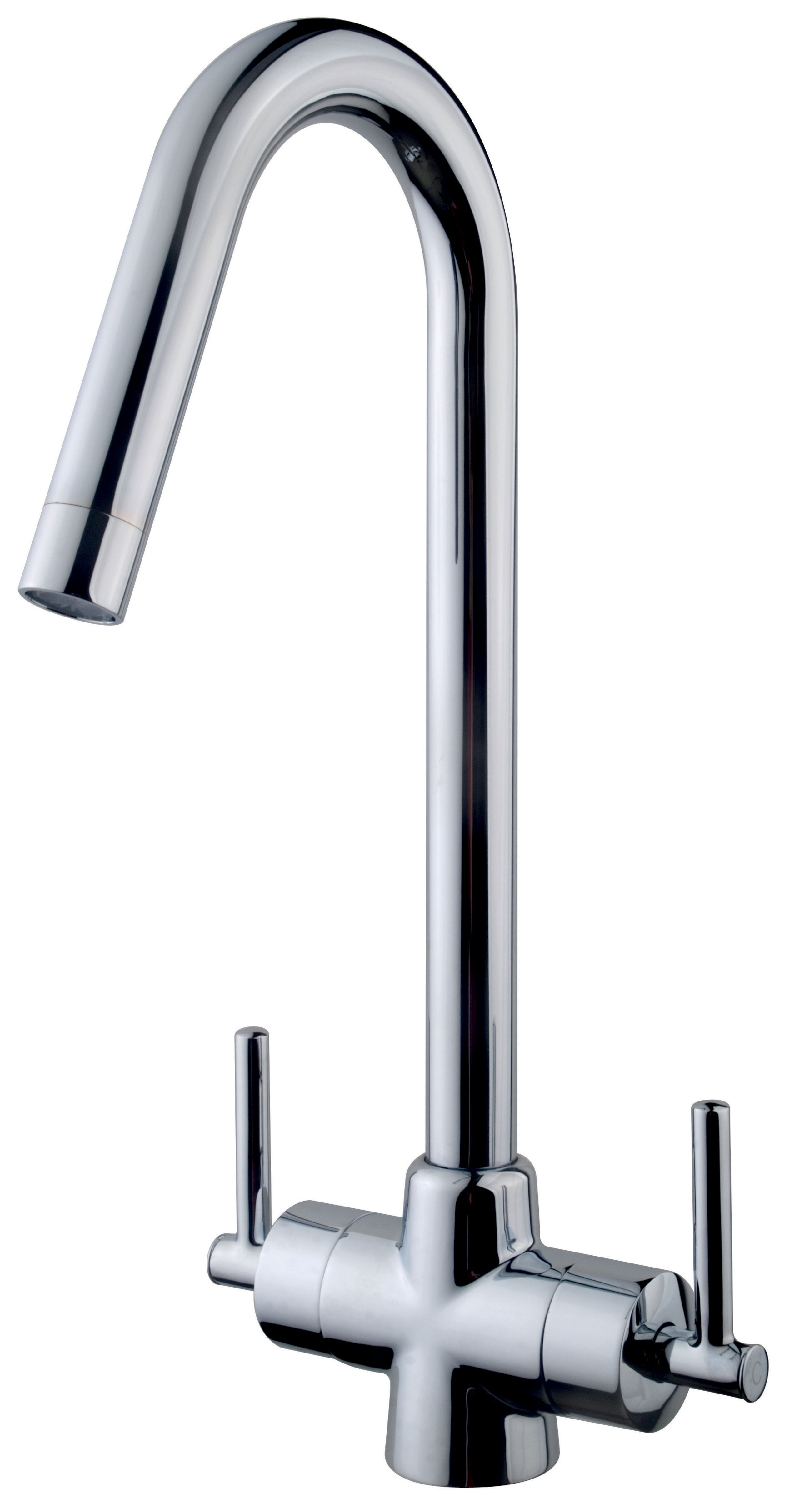 Image of Wickes Nyos Monobloc Kitchen Sink Mixer Tap - Chrome