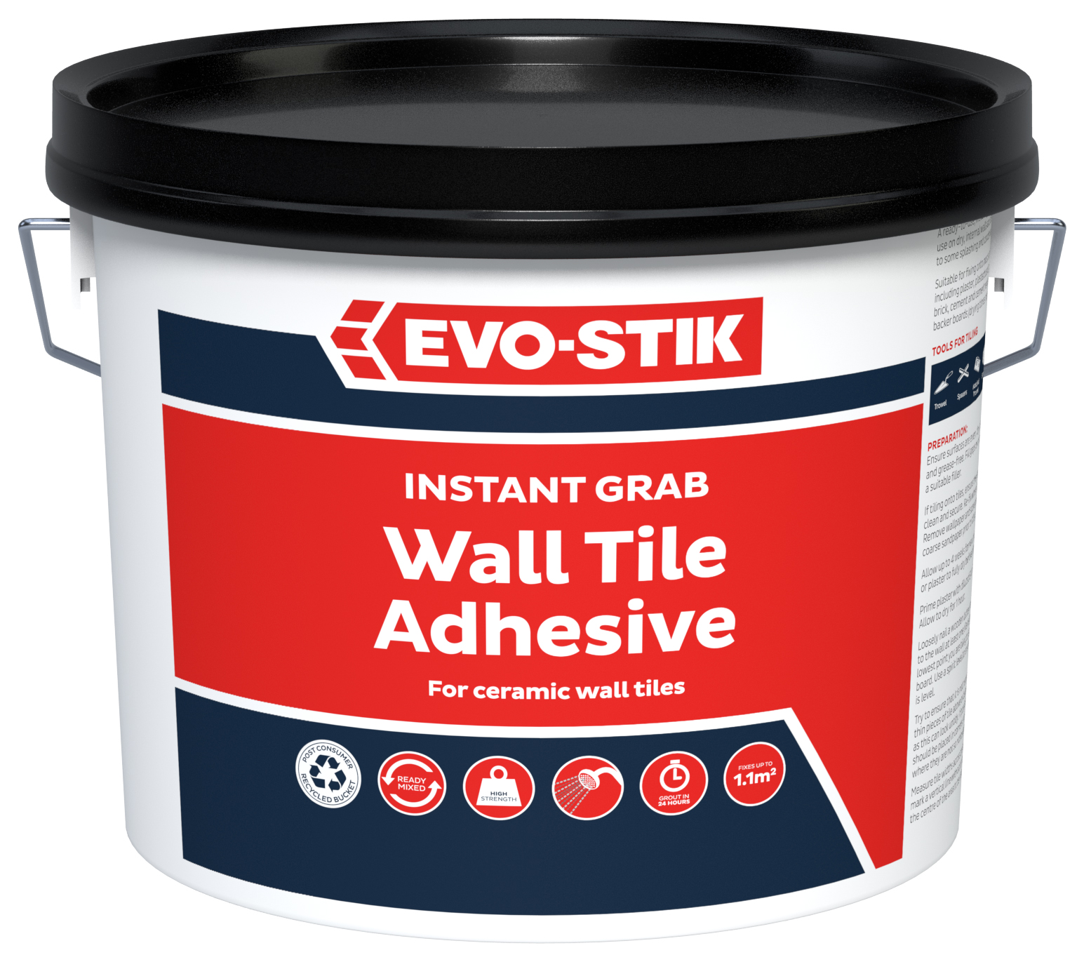 Image of EVO-STIK 1L Instant Grab Wall Tile Adhesive - Natural