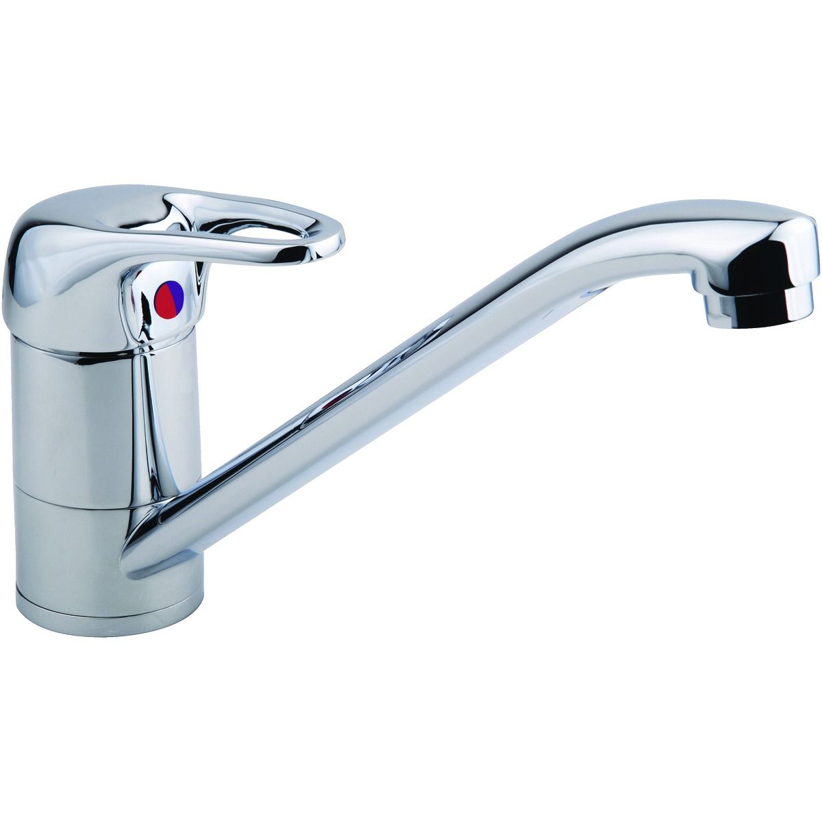 Image of Wickes Messina Monobloc Kitchen Sink Mixer Tap - Chrome