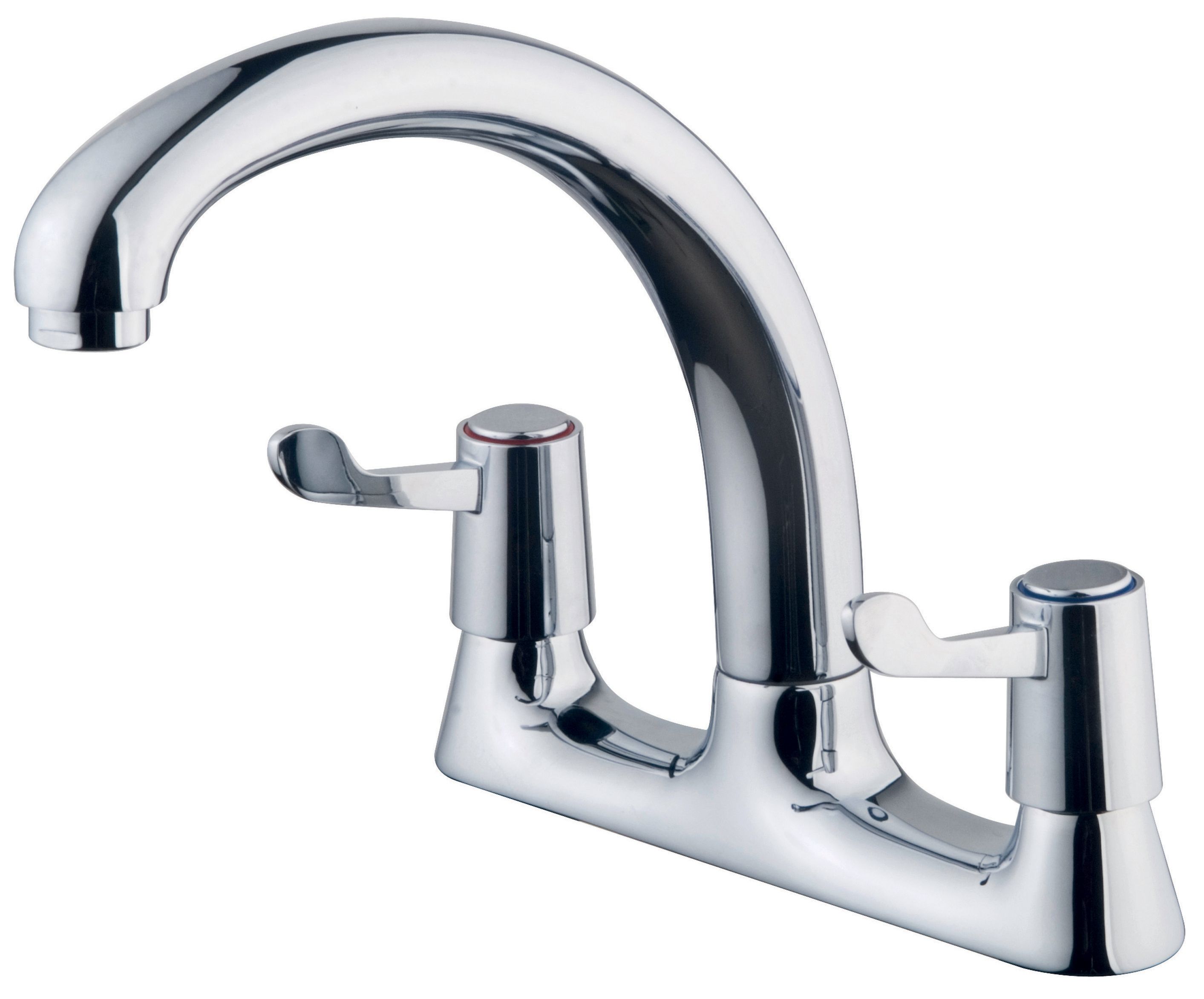 Wickes Modena Deck Kitchen Sink Mixer Tap - Chrome