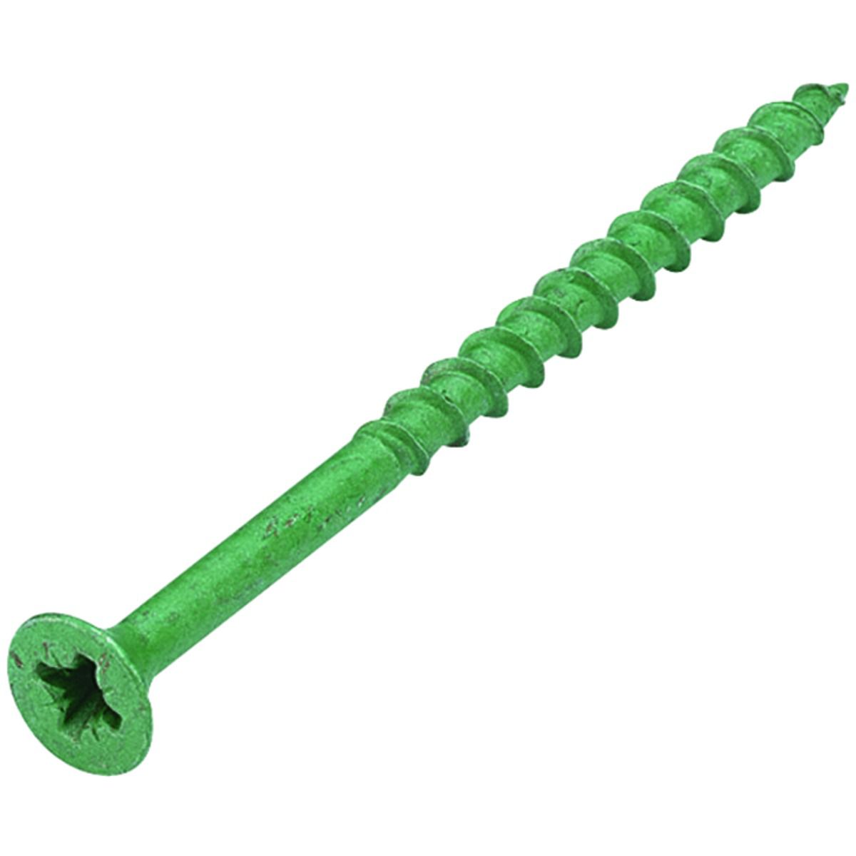 Wickes External Grade Screws - Green No 8 x 63mm Pack of 20