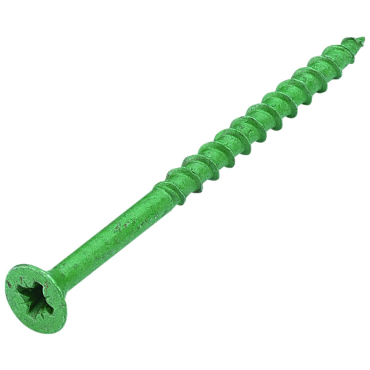 Wickes External Grade Screws - Green No 10 x 76mm Pack of 20