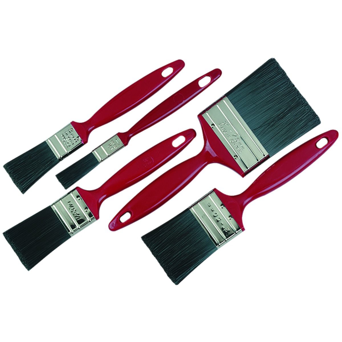 Image of Wickes Trade Mixed Size Paint Brushes - Pack of 5