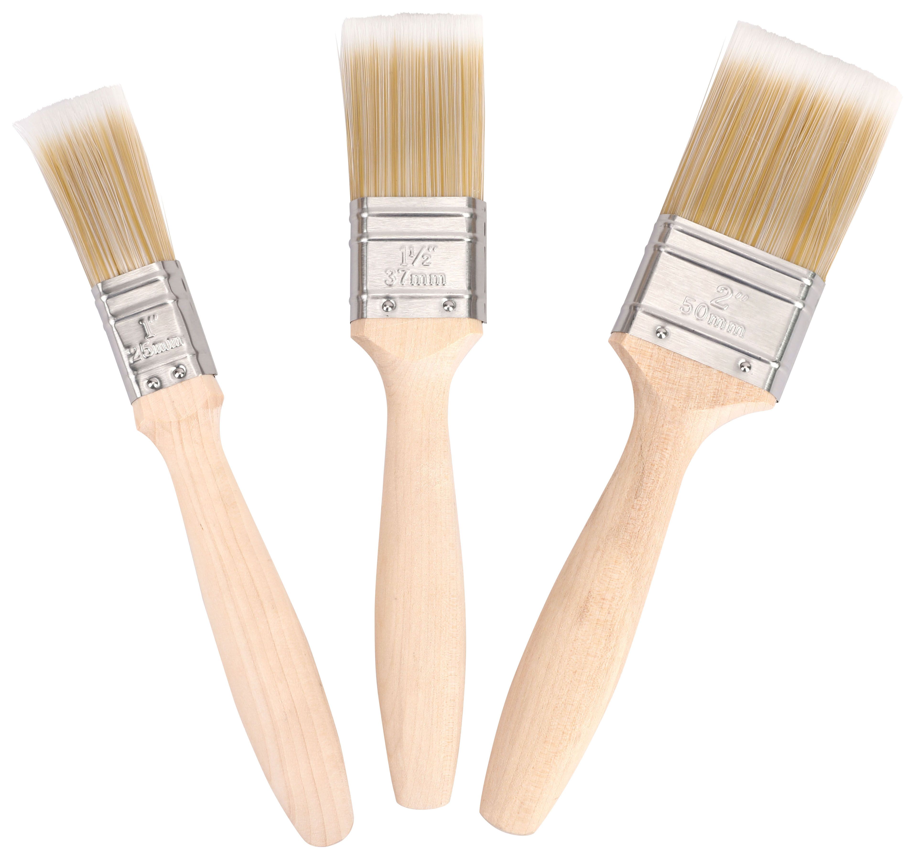 Image of Mastercoat Synthetic Mixed Size Paint Brushes - Pack of 3