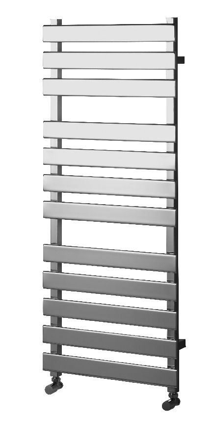 Wickes Haven Flat Panel Chrome Designer Towel Radiator - 500mm - Various Heights Available