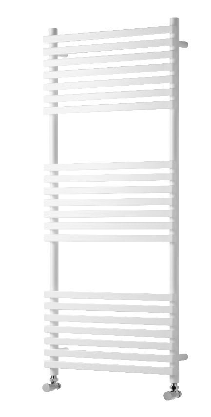 Wickes Invent Square White Heated Towel Rail Radiator 1186 x 500mm