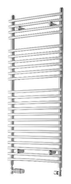 Wickes Liquid Round Tube Chrome Heated Towel Rail Radiator 800 x
