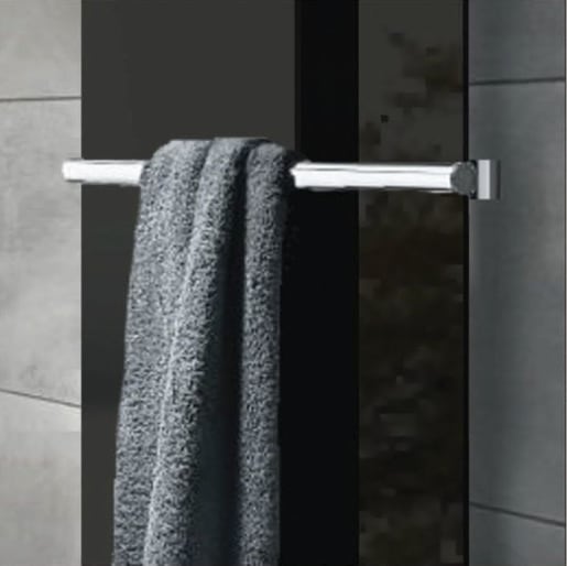 Wickes Glass Radiator Towel Bar - Brushed Stainless