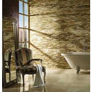 Wickes Oyster Split Face Mosaic Tile - 360 x 100mm - Pack of 2