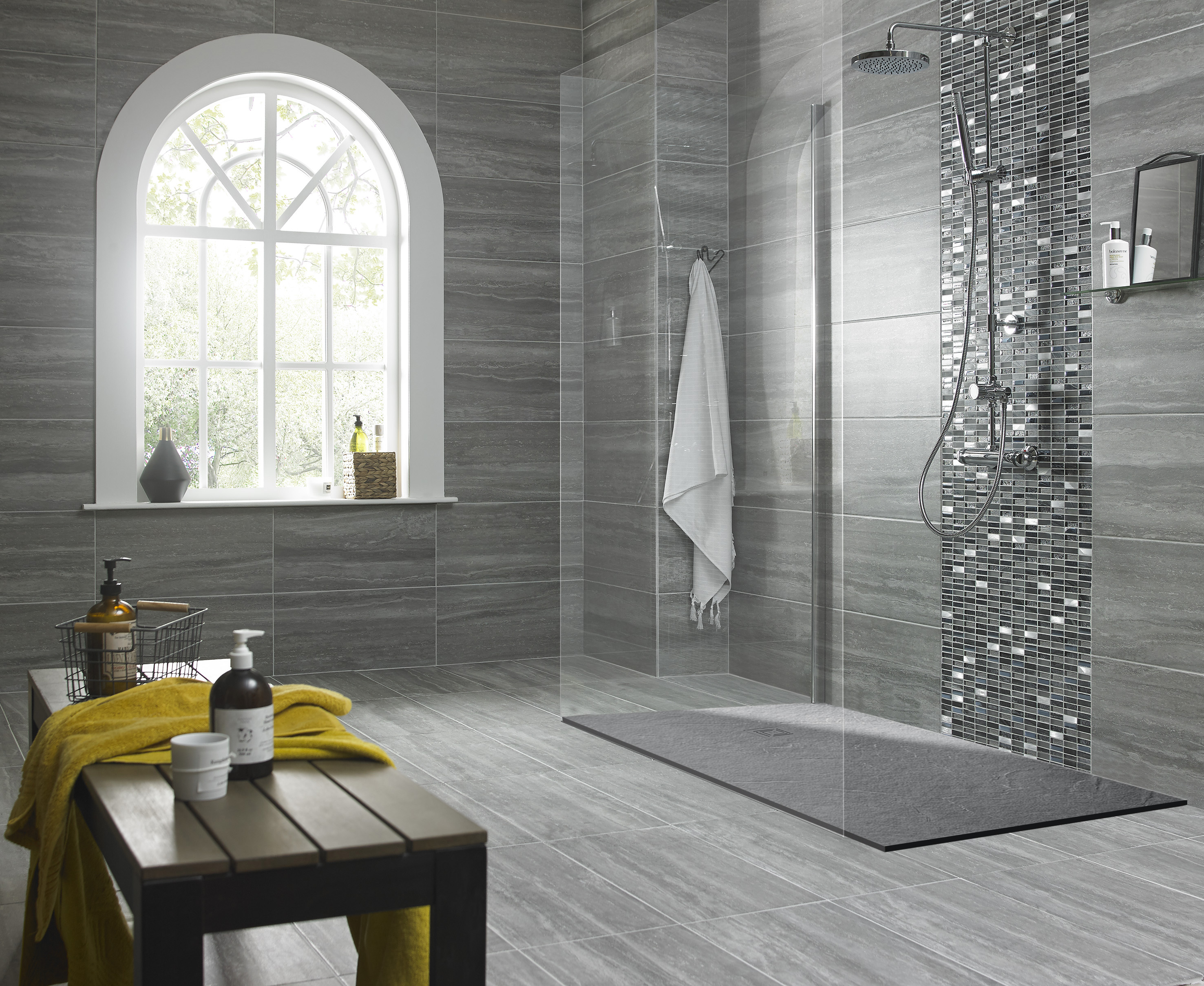 Image of Wickes Everest™ Slate Porcelain Wall & Floor Tile - 600 x 300mm