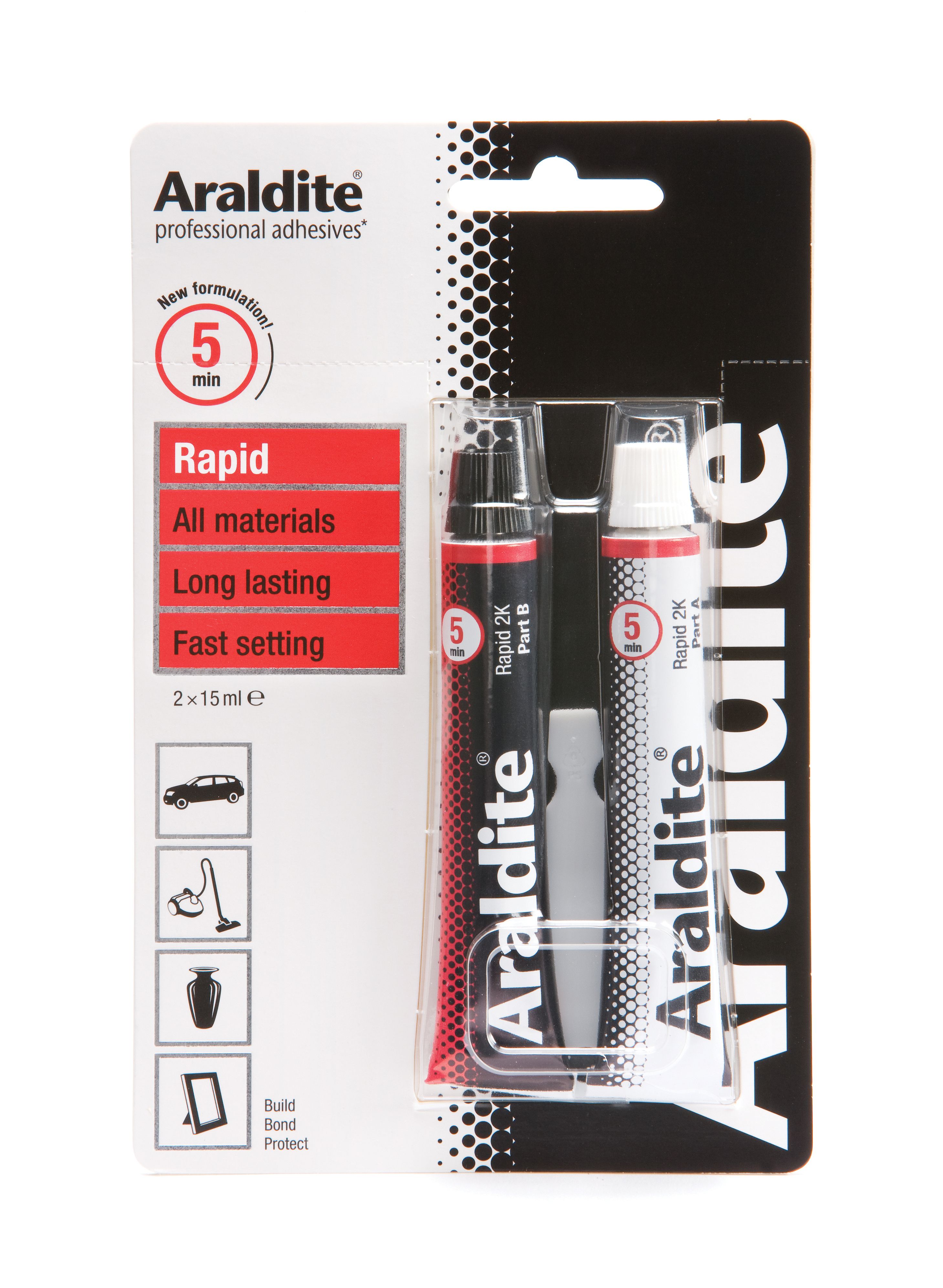 Araldite Rapid Glue Tubes - 15ml - Pack of 2