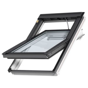 Image of VELUX INTEGRA GGL CK06 207021U White Painted Electric Centre Pivot Roof Window - 550 x 1180mm