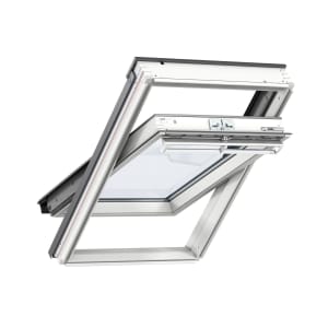Image of VELUX GGU UK04 0070 White Polyurethane Centre Pivot Roof Window - 1340 x 980mm