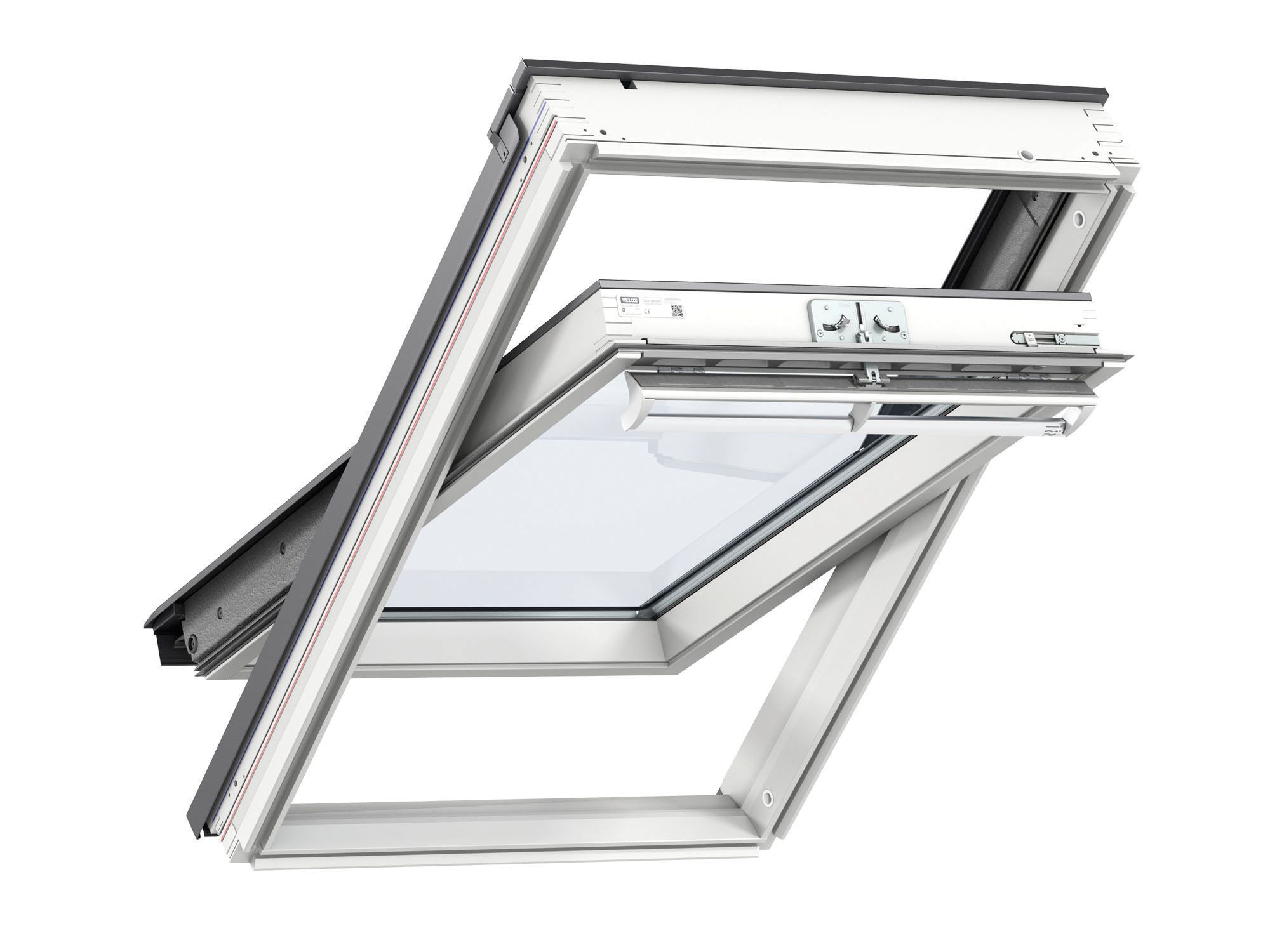 VELUX GGU UK08 0070 White Polyurethane Centre Pivot Roof Window - 1340 x 1400mm