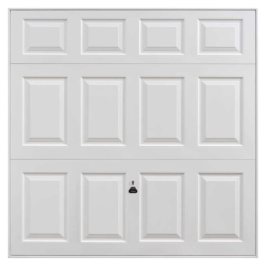 Image of Garador Beaumont White Frameless Retractable Garage Door - 2134 x 2134mm