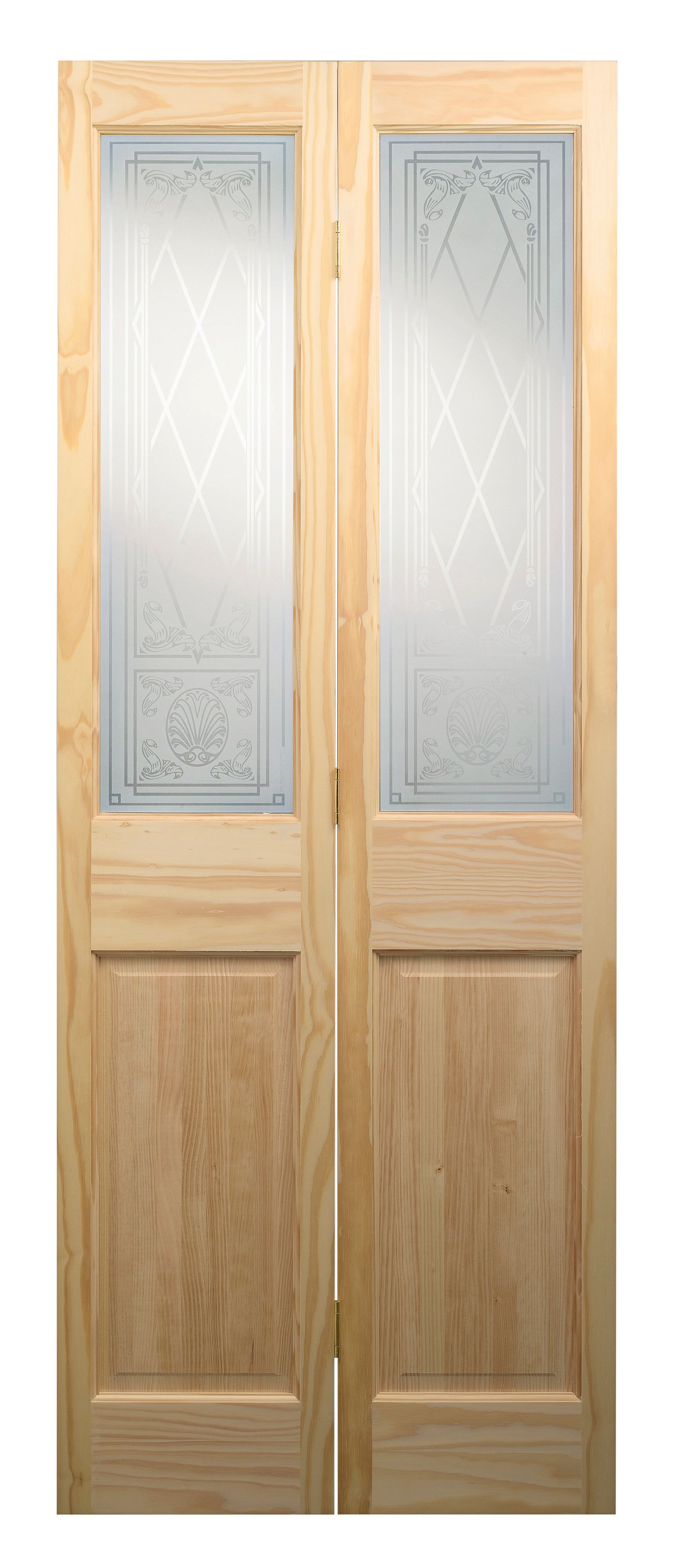 Wickes Skipton Glazed Clear Pine 4 Panel Internal Bi-Fold Door - 1981 x 686mm