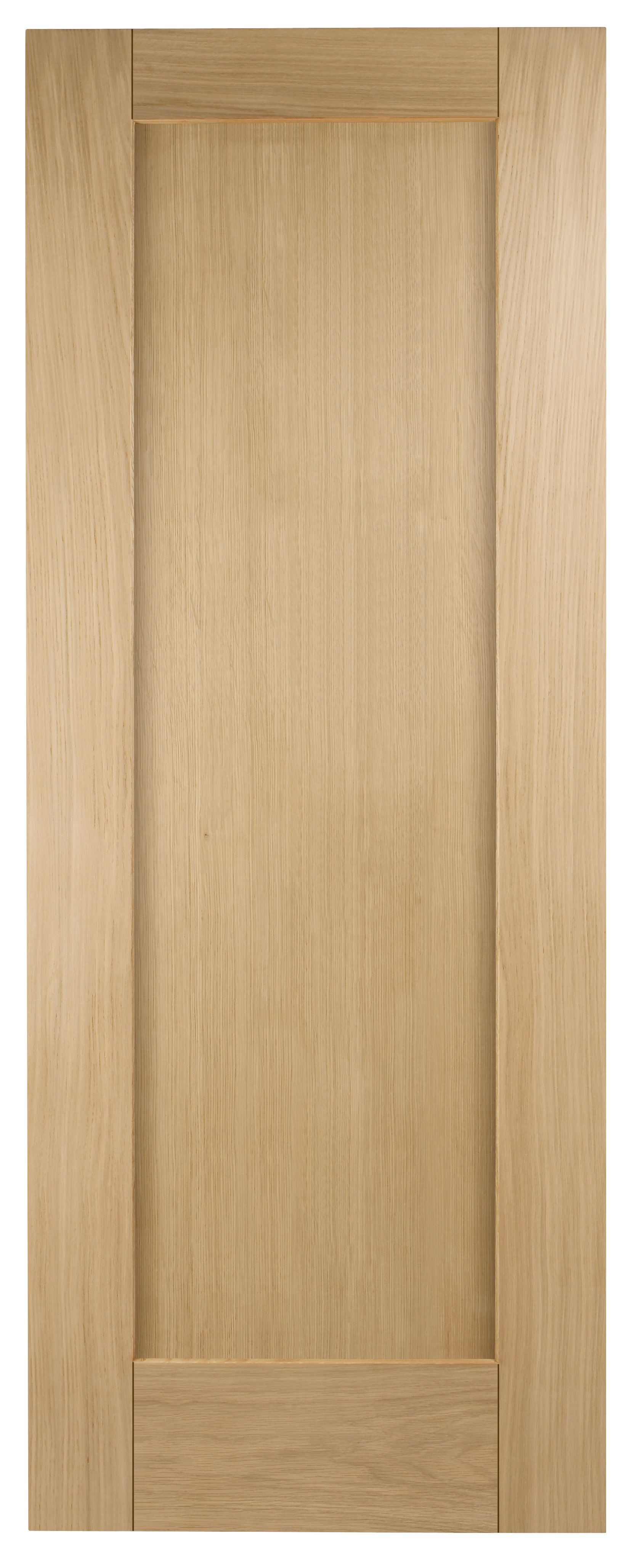 Image of Wickes Oxford Oak Veneer 1 Panel Shaker Internal Door - 1981 x 610mm