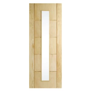 Wickes Thame Glazed Oak 5 Panel Internal Door