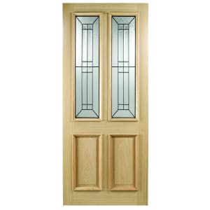 Wickes Malton External Oak Door Glazed 2 Panel