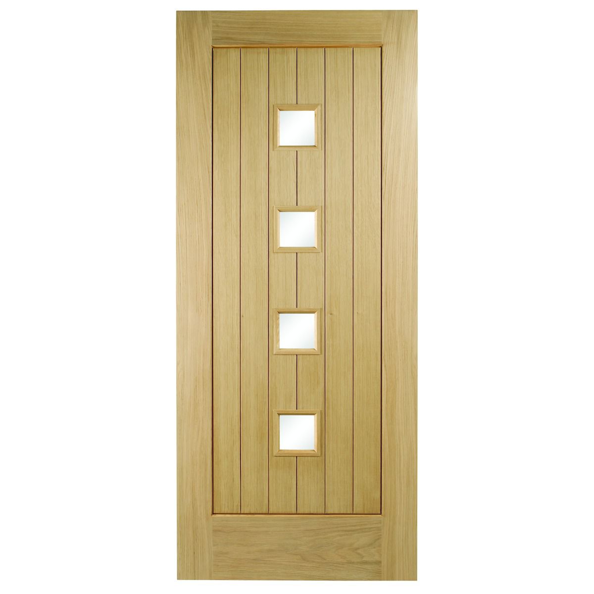 Image of Wickes Sienna Glazed External Cottage Oak Door - 1981 x 762mm